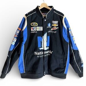 Nascar Black and Blue Bomber Jacket